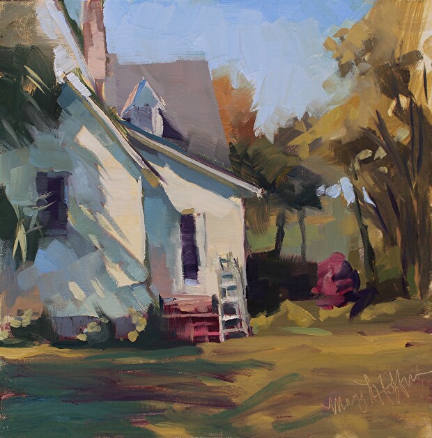McClellanville Cottage by Mary Hoffman Oil ~ 12 x 12