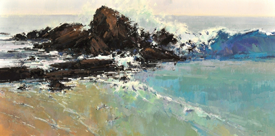 The Wave by Jill Carver Oil ~ 30 x 60
